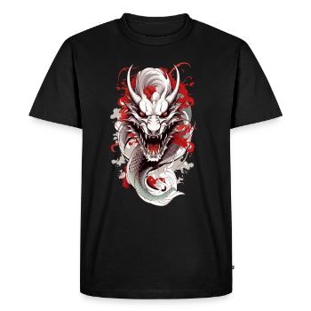 Dragon japonais - T-shirt Premium bio Homme - noir - Devant - Nico (187cm)
