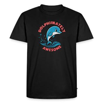 Dauphin mignon - T-shirt Premium bio Homme - noir - Devant - Nico (187cm)