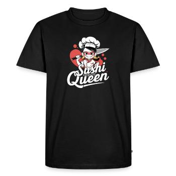 Anime Girl Chef - Men's Premium Organic T-Shirt - black - Front - Nico (187cm)