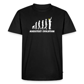 Architect Evolution - Men's Premium Organic T-Shirt - black - Front - Nico (187cm)