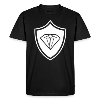 Armoiries du symbole du diamant - T-shirt Premium bio Homme - noir - Devant - Nico (187cm)