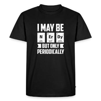 Nerd - Chimie - Enseignant - T-shirt Premium bio Homme - noir - Devant - Nico (187cm)