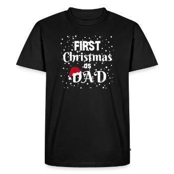 Premier Noël en tant que papa - T-shirt Premium bio Homme - noir - Devant - Nico (187cm)