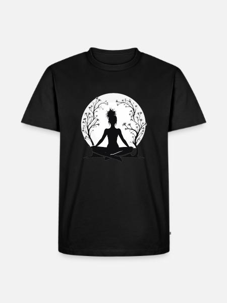 Yoga Meditation - Men's Premium Organic T-Shirt - black