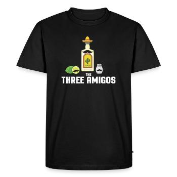 LES TROIS AMIGOS - T-shirt Premium bio Homme - noir - Devant - Nico (187cm)