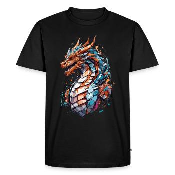 Monstre mystique : Œil de dragon magique - T-shirt Premium bio Homme - noir - Devant - Nico (187cm)