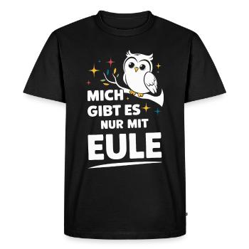 oiseau de nuit hibou hibou oiseau - T-shirt Premium bio Homme - noir - Devant - Nico (187cm)
