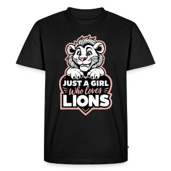 Lion Lion Animal Africa - Men's Premium Organic T-Shirt - black - Front - Nico (187cm)