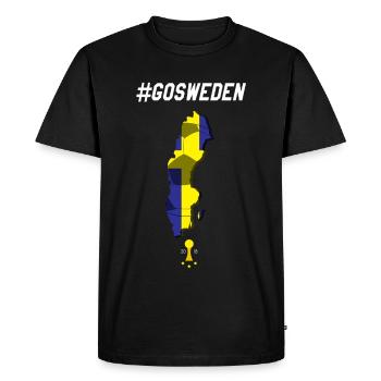 Fanshirt, football, Suède - T-shirt Premium bio Homme - noir - Devant - Nico (187cm)
