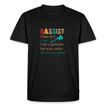 Bassiste - guitare, basse - T-shirt Premium bio Homme - noir - Devant - Nico (187cm)