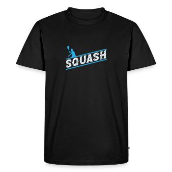 Squash, badminton, badminton, court - T-shirt Premium bio Homme - noir - Devant - Nico (187cm)