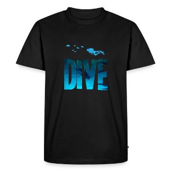 Plongée - plongée, plongeurs, plongée en apnée - T-shirt Premium bio Homme - noir - Devant - Nico (187cm)