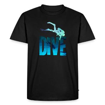Plongée - plongée, plongeurs, plongée en apnée - T-shirt Premium bio Homme - noir - Devant - Nico (187cm)