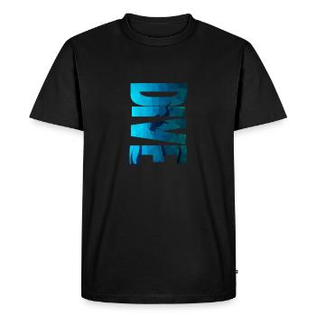 Plongée - plongée, plongeurs, plongée en apnée - T-shirt Premium bio Homme - noir - Devant - Nico (187cm)