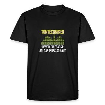 Sound engineer I event technology - Men's Premium Organic T-Shirt - black - Front - Nico (187cm)