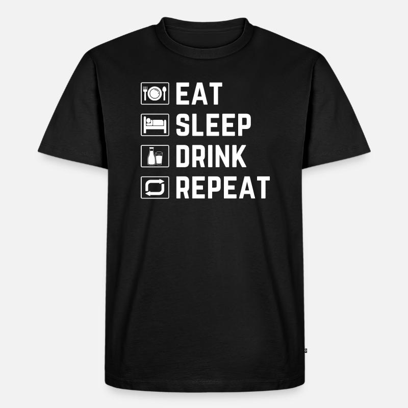 Leckere Milch - Männer Premium Bio T-Shirt - Schwarz