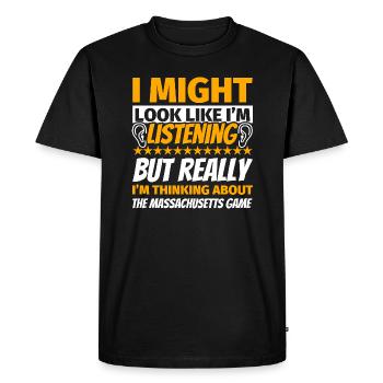Le cadeau amusant du jeu du Massachusetts - T-shirt Premium bio Homme - noir - Devant - Nico (187cm)