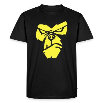 Poker Face | Gorille, Singe, Animaux, Bien-être animal - T-shirt Premium bio Homme - noir - Devant - Nico (187cm)