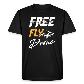 Free Fly Drone - Men's Premium Organic T-Shirt - black - Front - Nico (187cm)