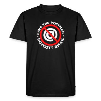 Boycott E-mail - Postman, Postman, Messenger - T-shirt Premium bio Homme - noir - Devant - Nico (187cm)