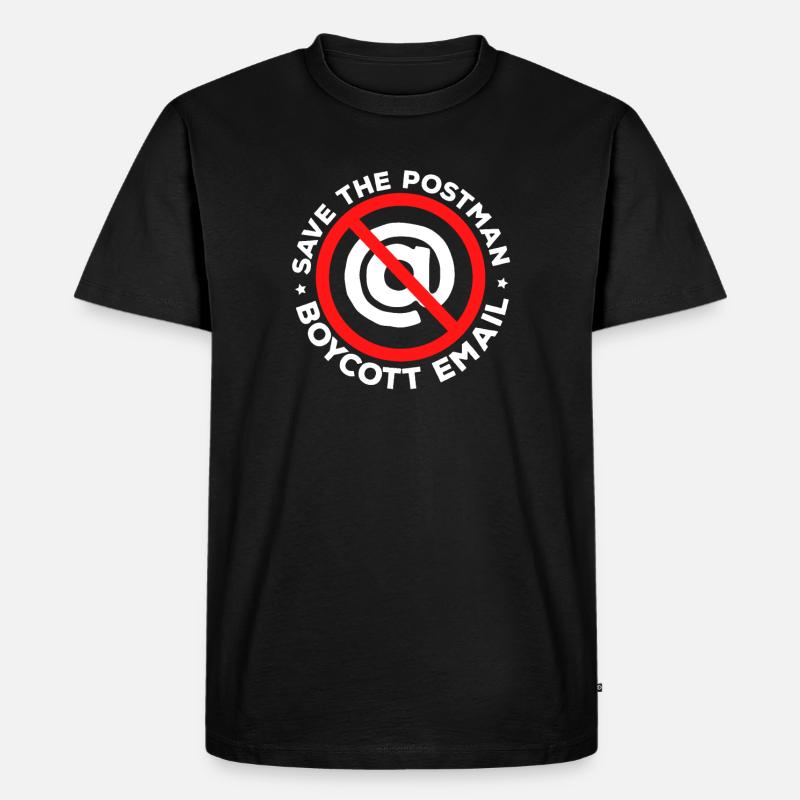 Boycott E-mail - Postman, Postman, Messenger - T-shirt Premium bio Homme - noir