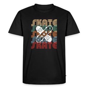 Patineurs - planche à roulettes, planche, halfpipe - T-shirt Premium bio Homme - noir - Devant - Nico (187cm)