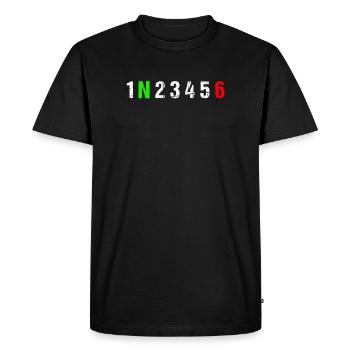 Gearshift - motard, moto, course - T-shirt Premium bio Homme - noir - Devant - Nico (187cm)
