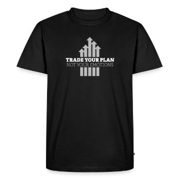 Échangez votre plan - Bourse des négociants - T-shirt Premium bio Homme - noir - Devant - Nico (187cm)