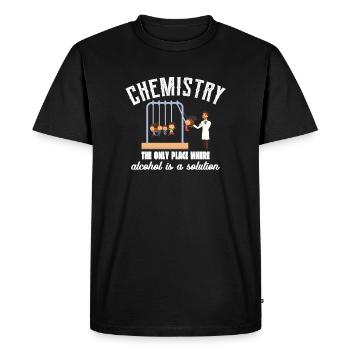Chimie alcool - professeur d'école professeur chimie - T-shirt Premium bio Homme - noir - Devant - Nico (187cm)