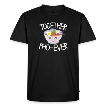 Pho ever - Vietnam, soup, noodle soup - Men's Premium Organic T-Shirt - black - Front - Nico (187cm)