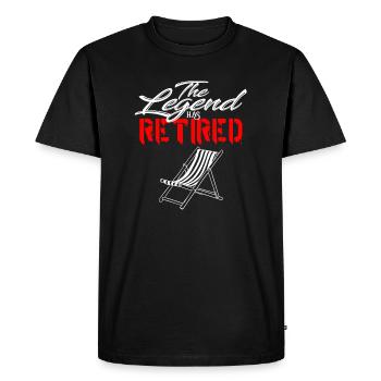 La légende a pris sa retraite - retraité, retraité, retraite - T-shirt Premium bio Homme - noir - Devant - Nico (187cm)