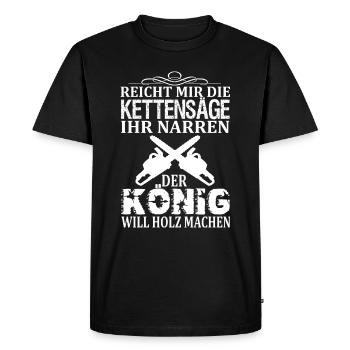 Forest farmer Woodcutter forest worker Foresters sayings - Men's Premium Organic T-Shirt - black - Front - Nico (187cm)
