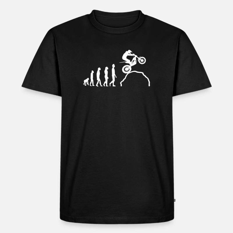 Trial Evolution Trials Motorrad - Männer Premium Bio T-Shirt - Schwarz