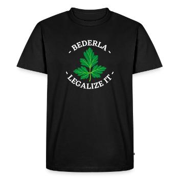 Bederla! Legalize it! - Männer Premium Bio T-Shirt - Schwarz - Vorne - Nico (187cm)