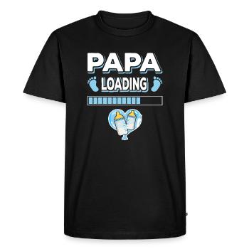 Papa Loading Father Fathers Father's Day - Men's Premium Organic T-Shirt - black - Front - Nico (187cm)