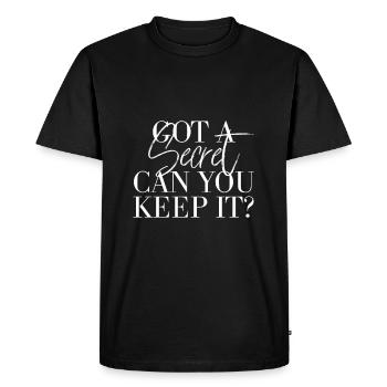 Vous avez un secret, pouvez-vous le garder ? - T-shirt Premium bio Homme - noir - Devant - Nico (187cm)