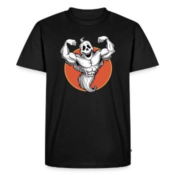 Ghost Vintage Sunset - Men's Premium Organic T-Shirt - black - Front - Nico (187cm)