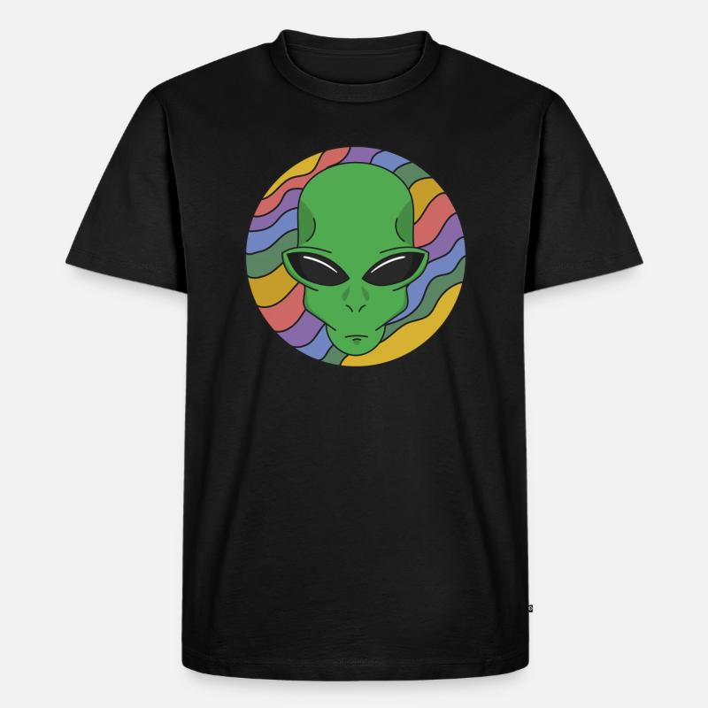 psychedelic alien - Men's Premium Organic T-Shirt - undefined
