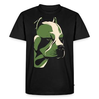 Pitbull - Men's Premium Organic T-Shirt - black - Front - Nico (187cm)