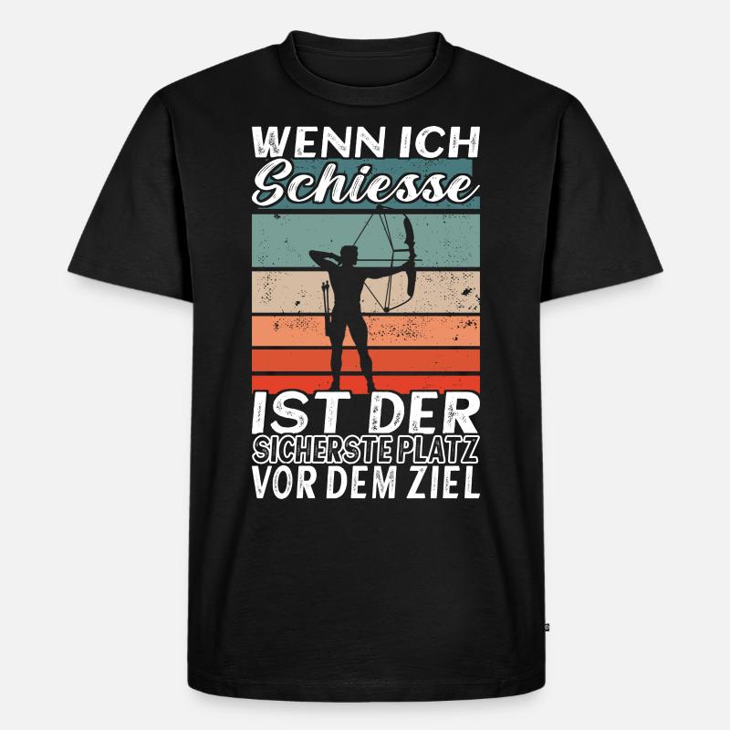 Bogenschiessen Bogensport Bogenschütze Archery - Männer Premium Bio T-Shirt - Schwarz