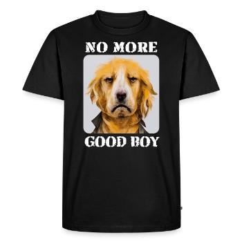 Golden Retriever No More Good Boy Funny - Men's Premium Organic T-Shirt - black - Front - Nico (187cm)