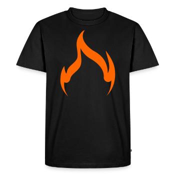 Fire Flame Outline Simple - Men's Premium Organic T-Shirt - black - Front - Nico (187cm)