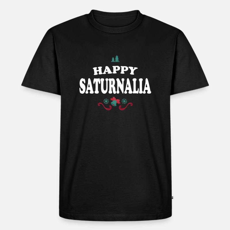 Frohe Saturnalia - Männer Premium Bio T-Shirt - Schwarz