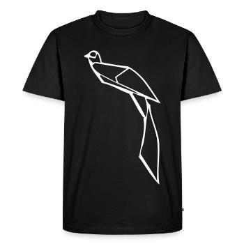 Faisan - Origami - T-shirt Premium bio Homme - noir - Devant - Nico (187cm)
