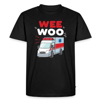 Wee Woo Ambulance Paramedic Emergency Medic Gift - T-shirt Premium bio Homme - noir - Devant - Nico (187cm)