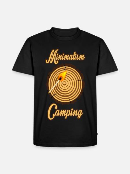 Camping Minimal - Men's Premium Organic T-Shirt - black