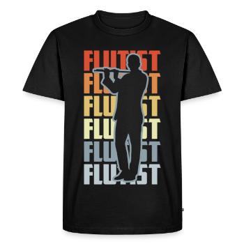 Flûtiste rétro - T-shirt Premium bio Homme - noir - Devant - Nico (187cm)