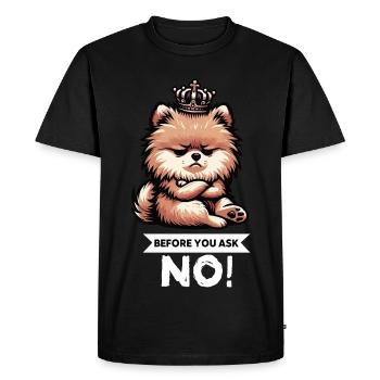 Before You Ask Pomeranian Pomeranian Pomeranian Spitz Dog - Men's Premium Organic T-Shirt - black - Front - Nico (187cm)