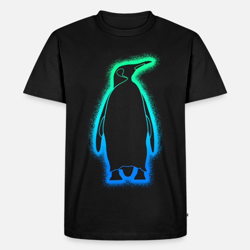 Pinguine Jungen Herren Kinder Pinguin - Männer Premium Bio T-Shirt - Schwarz