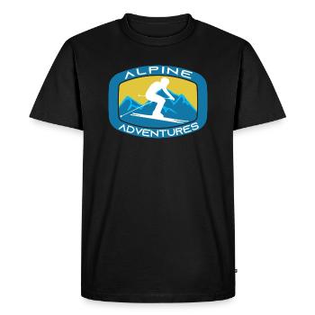 aventures alpines, ski, snowboard, sports extrêmes - T-shirt Premium bio Homme - noir - Devant - Nico (187cm)